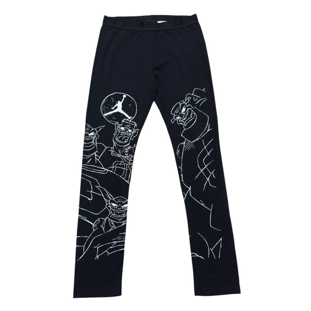 Girls Jordan Space Jam Black Elastic Leggings Size XXL 14/16 Years